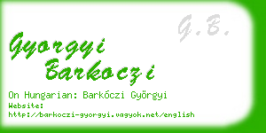 gyorgyi barkoczi business card
