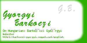 gyorgyi barkoczi business card